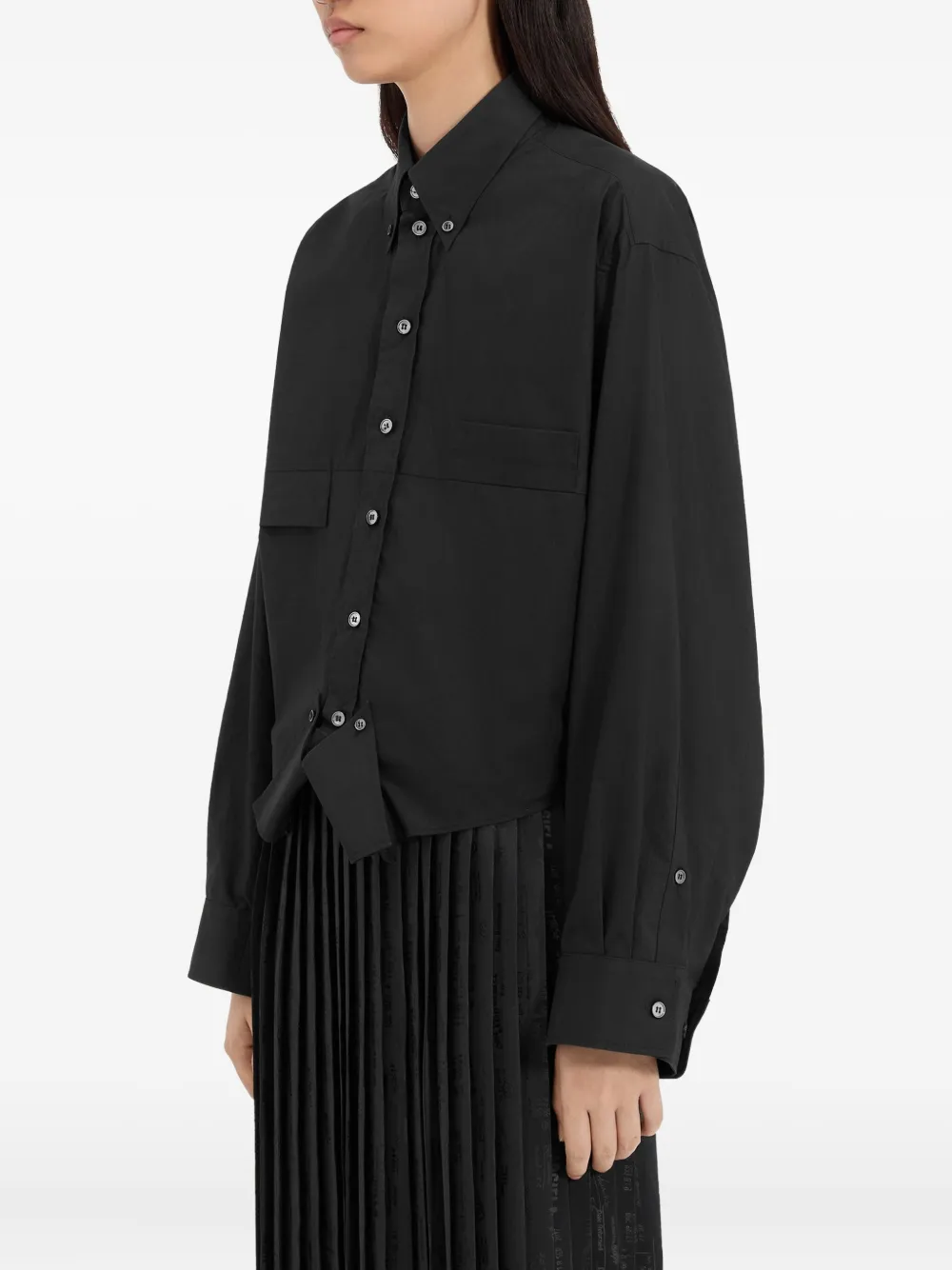 MM6 Maison Margiela Blouse met knopen Zwart