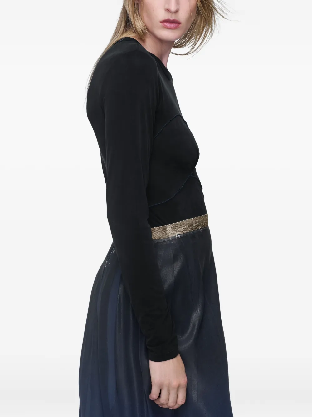 Maison Margiela Seam-detail T-shirt In Black