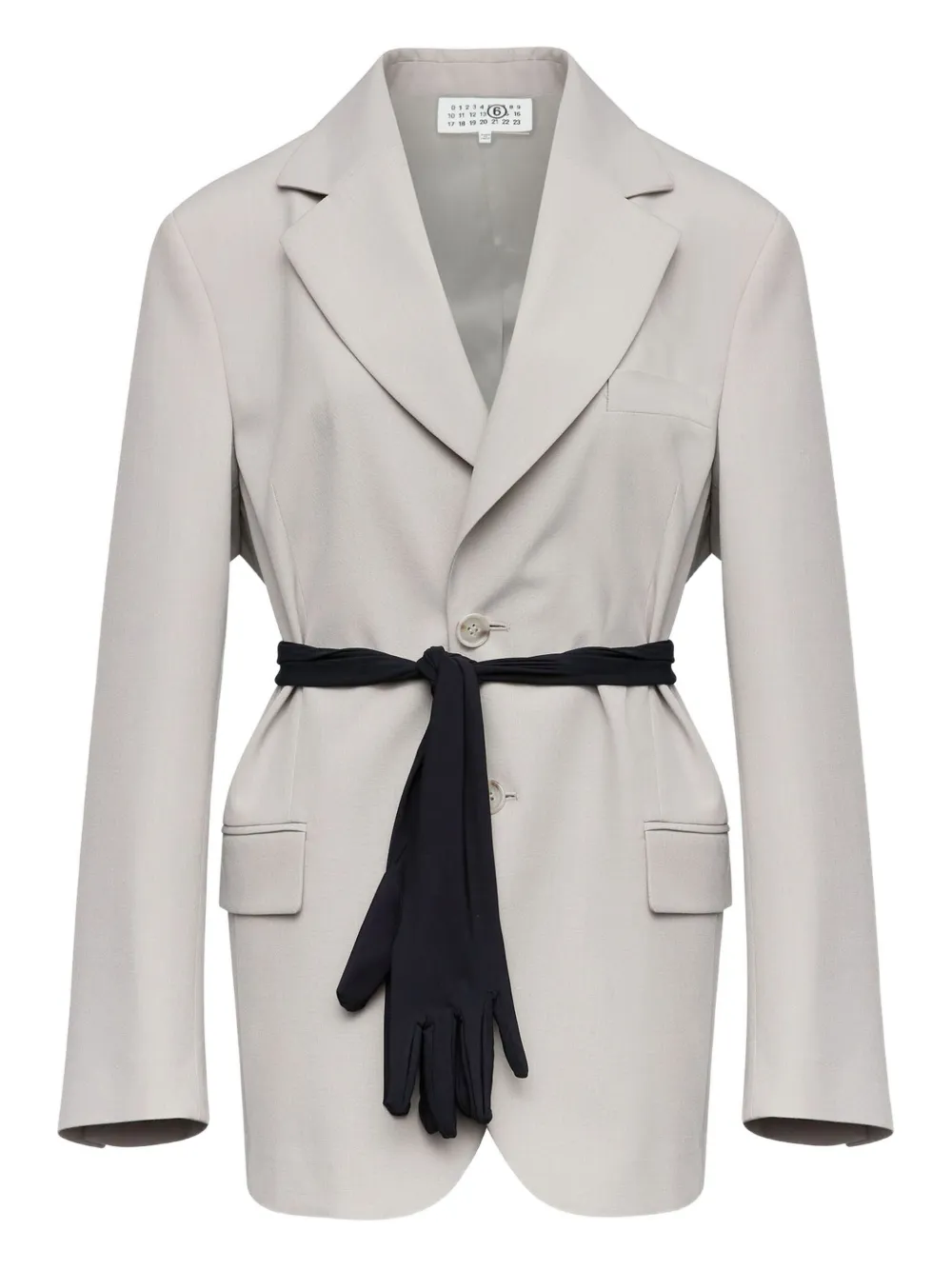 MM6 Maison Margiela Blazer a maniche lunghe - Grigio