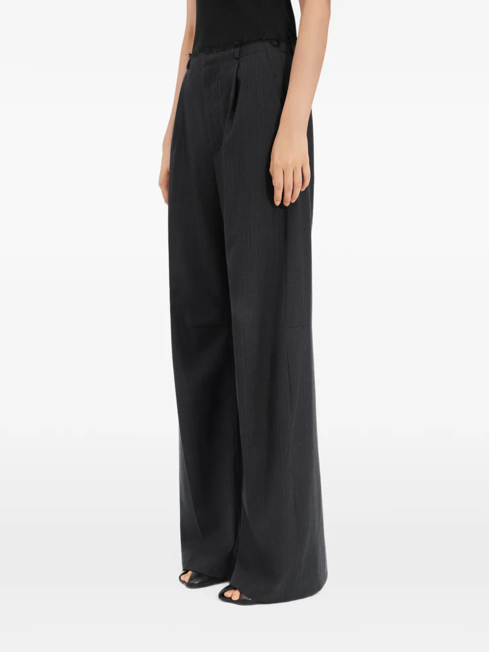 MM6 Maison Margiela Pantaloni gessati - Grigio