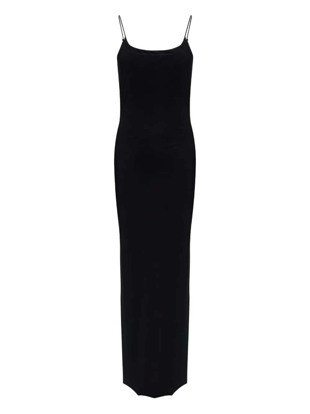 MM6 Maison Margiela Abito lungo con spalline sottili - Nero