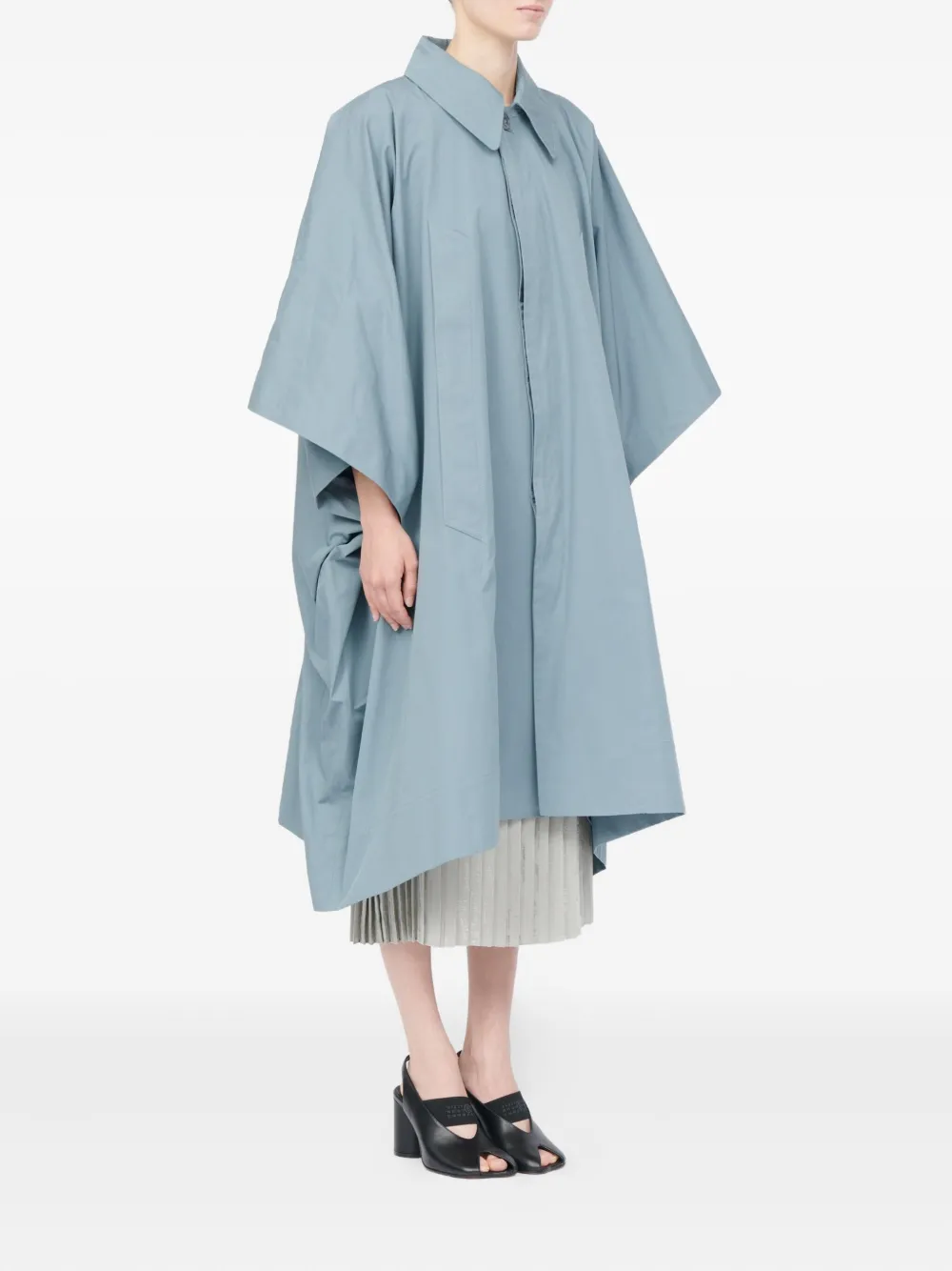  Mm6 Maison Margiela Collared Coat - Blue 