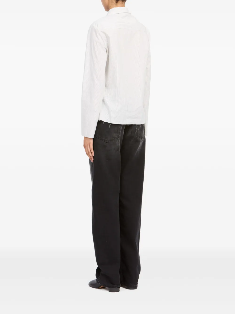 MM6 Maison Margiela Gestreept blouse met lange mouwen Wit