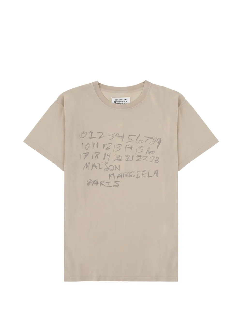 Maison Margiela T-shirt met logoprint Beige