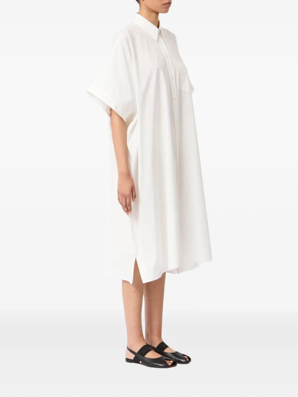 MM6 Maison Margiela Button-up midi-jurk Wit
