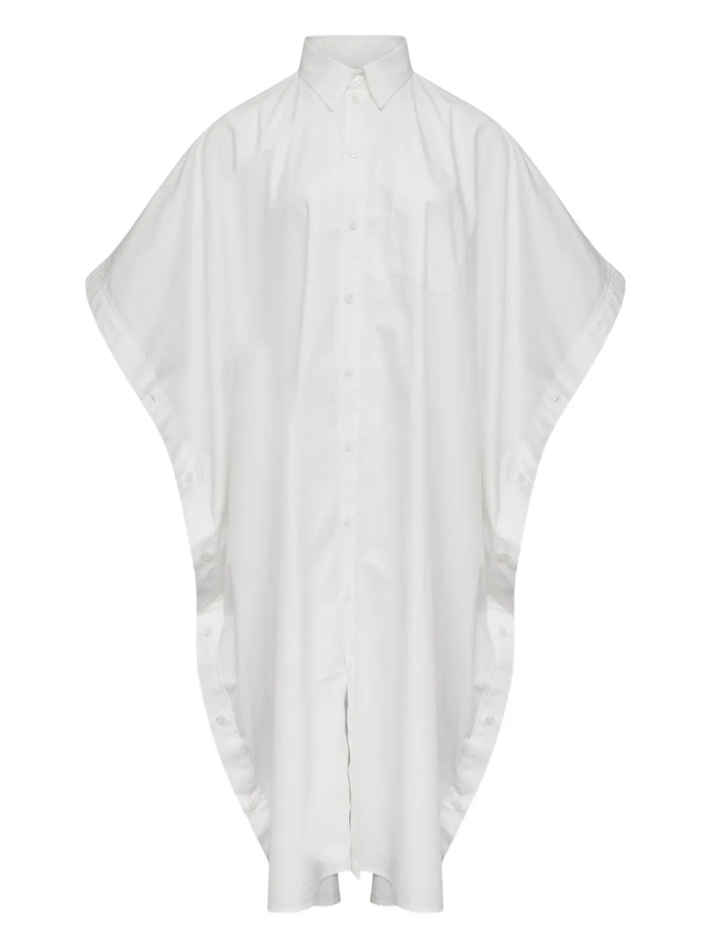 MM6 Maison Margiela Midikleid mit Knöpfen - Weiß