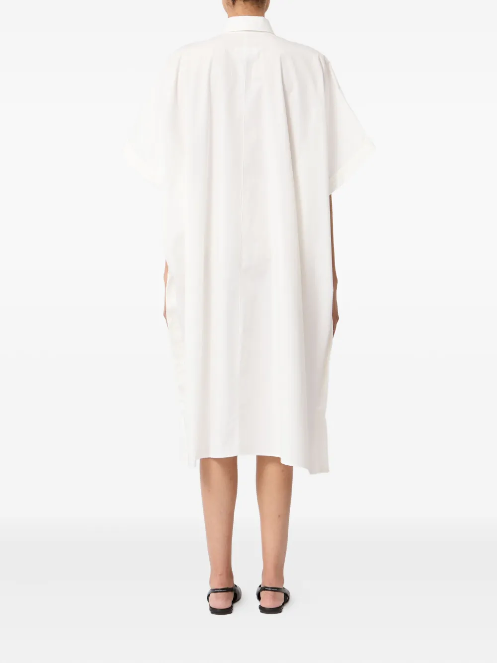 MM6 Maison Margiela Button-up midi-jurk Wit