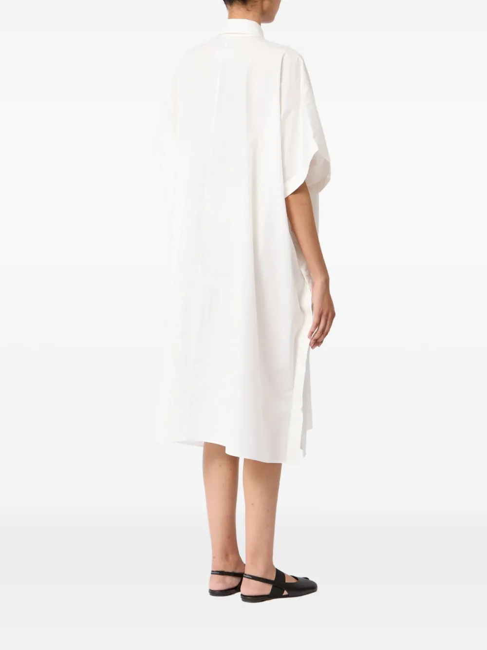MM6 Maison Margiela Button-up midi-jurk Wit