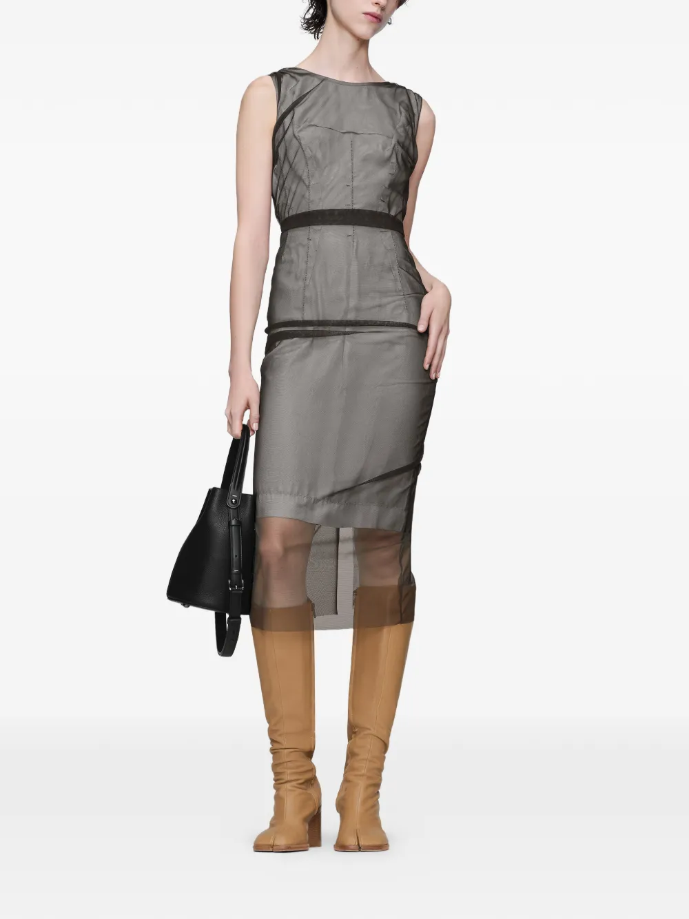 Maison Margiela Doorzichtige jurk Grijs