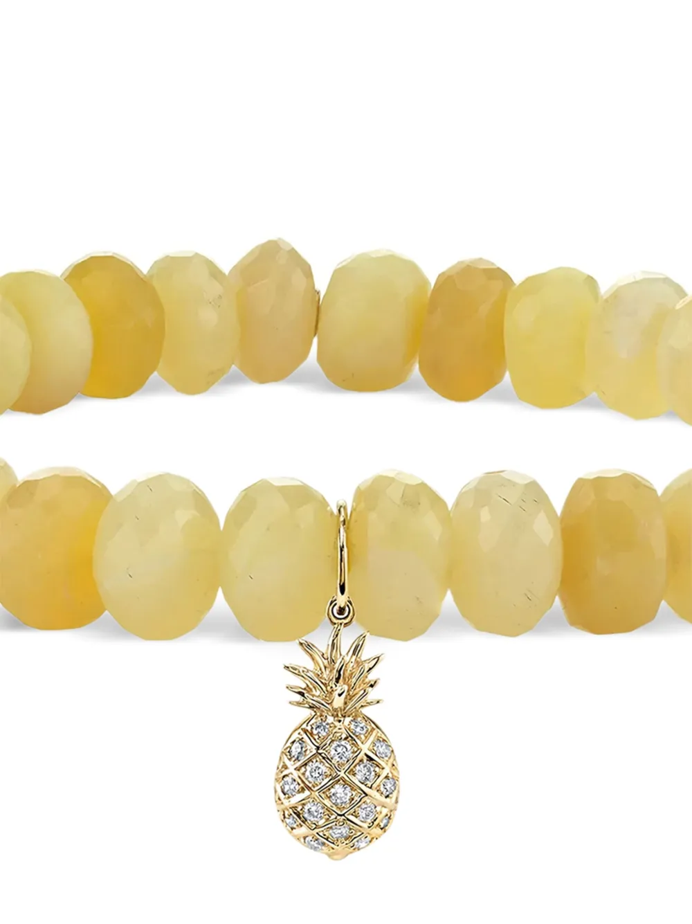 Sydney Evan 18k Yellow Gold Diamond Pineapple Bracelet In Yellow