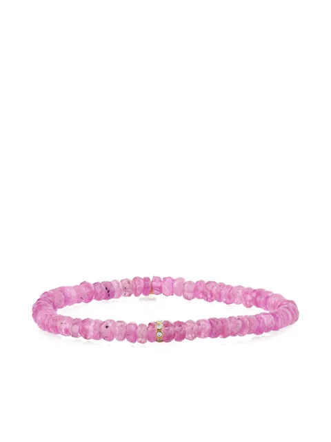 Sydney Evan pulsera en oro amarillo de 14 ct con diamantes rosas
