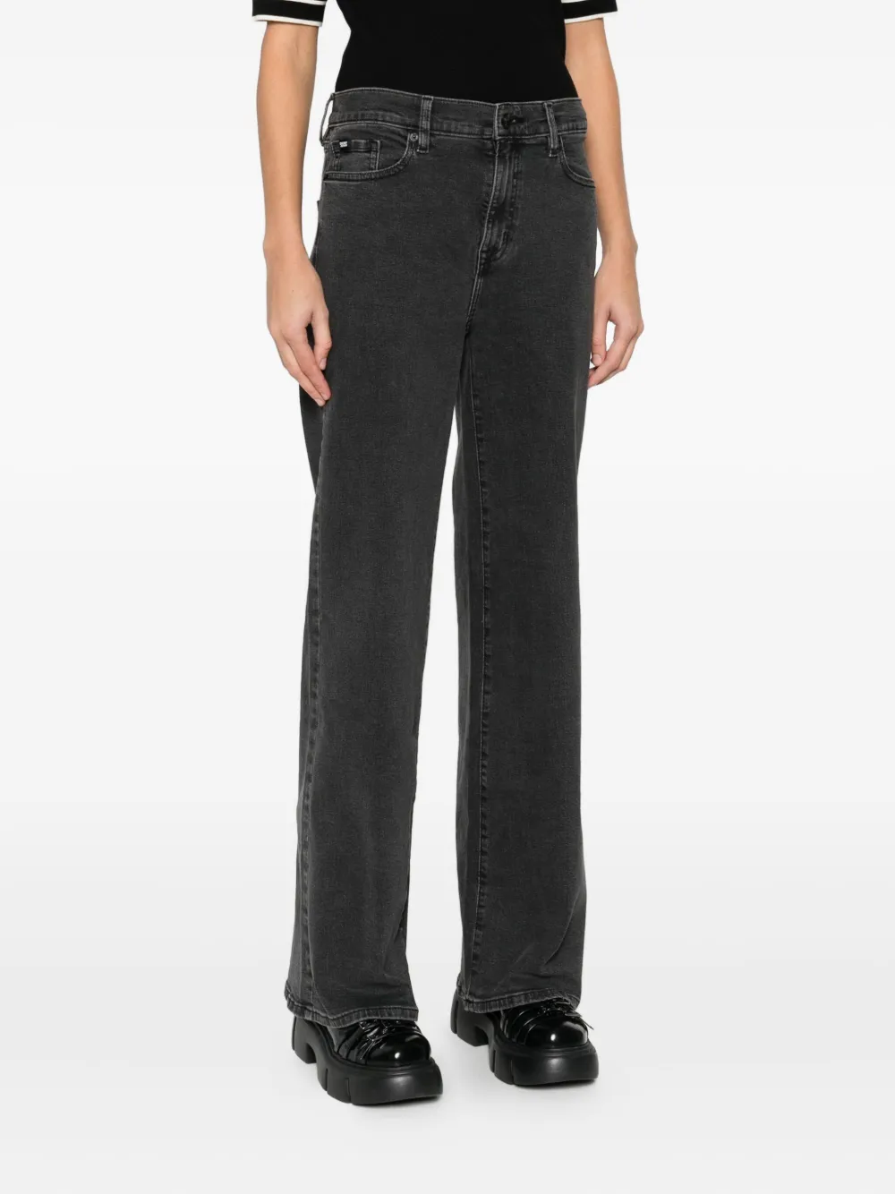 Dkny Straigh-leg Jeans In Black