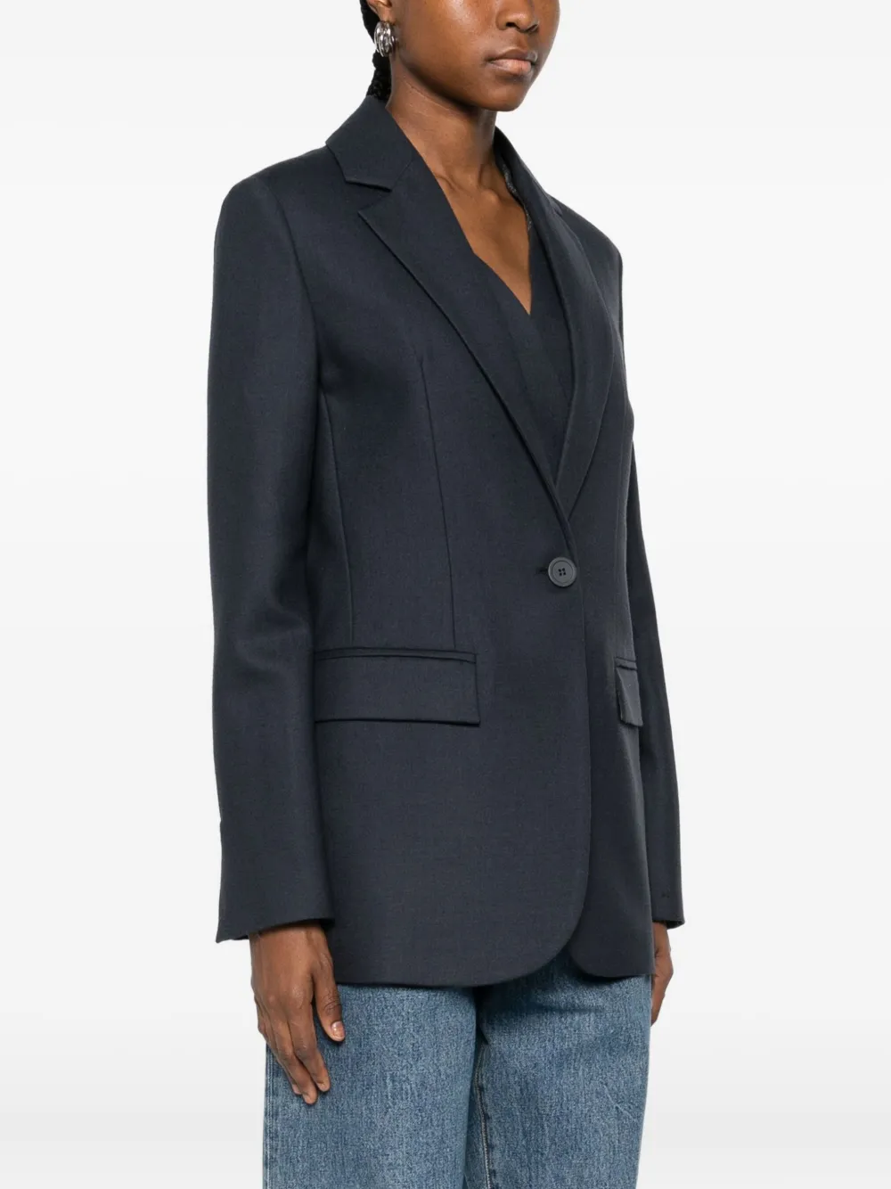Semicouture Single-breasted Blazer In Blue