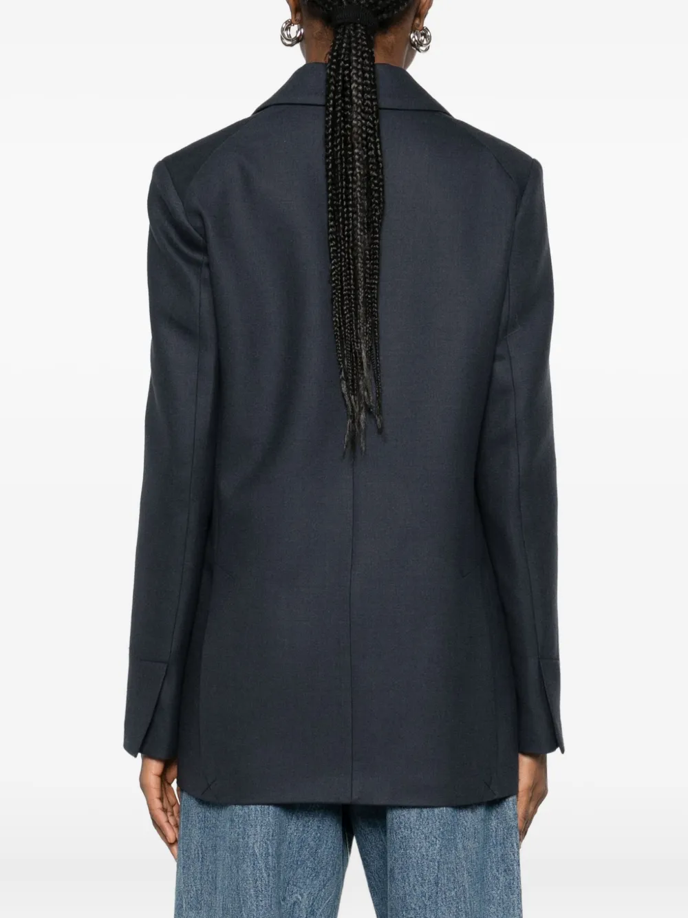 Semicouture Single-breasted Blazer In Blue