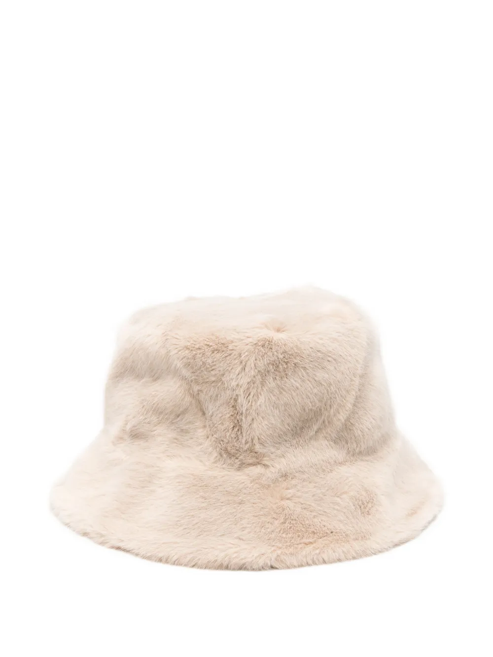 Bomboogie Faux-fur Bucket Hat In Neutral