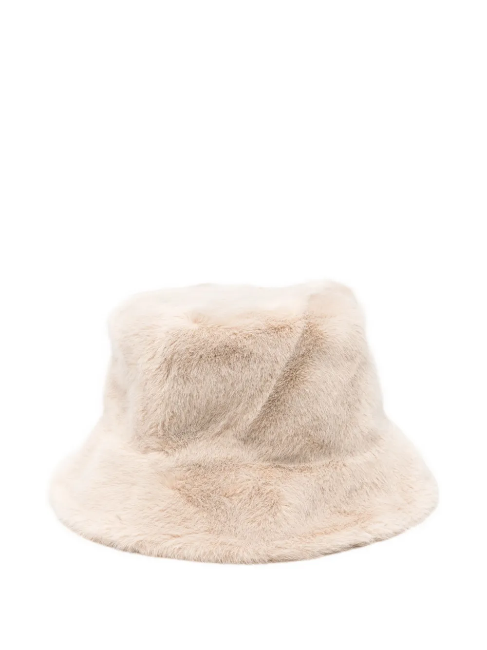 Bomboogie Faux-fur Bucket Hat In Neutral