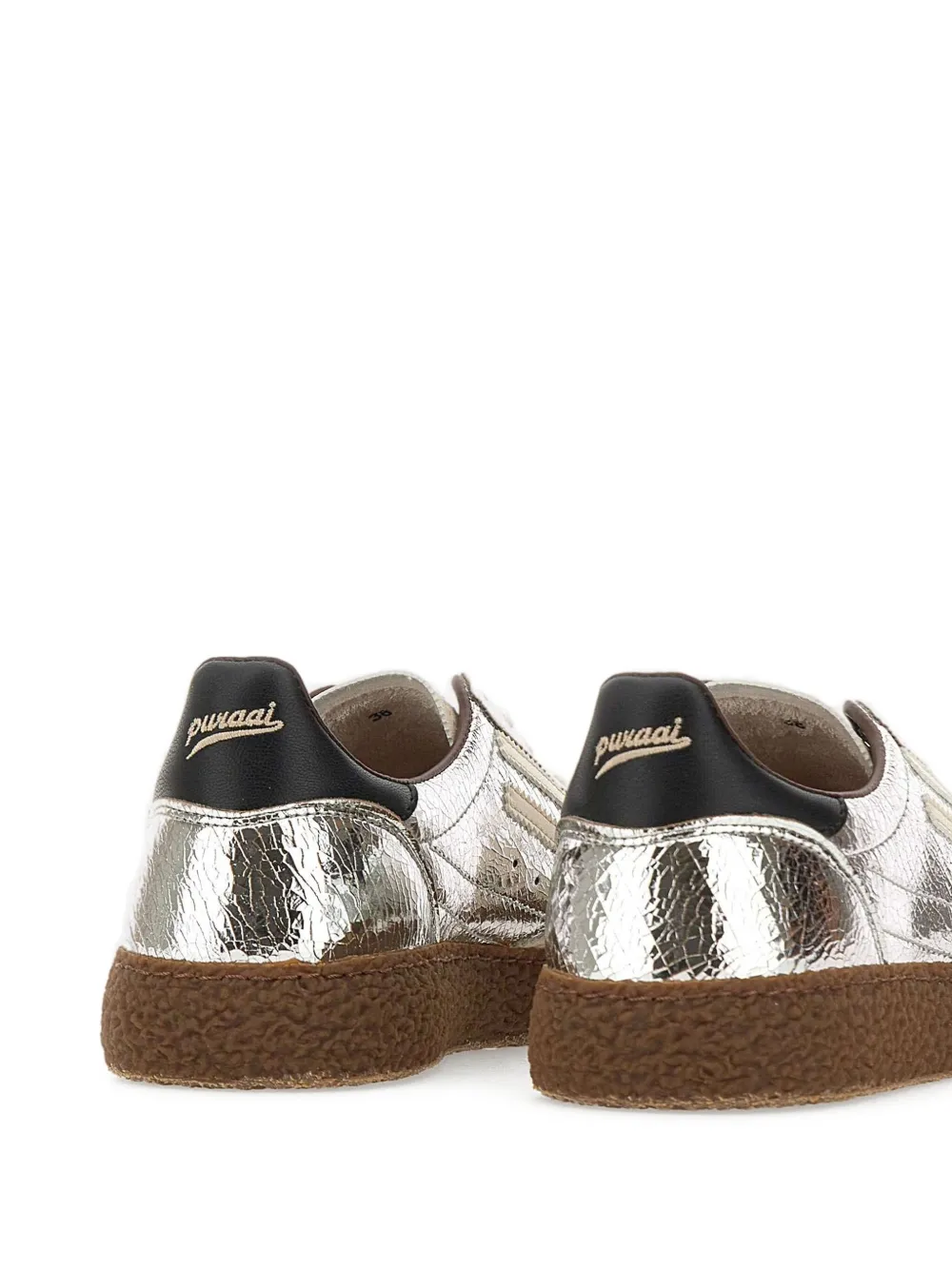 Puraai 6.01 xs sneakers met gebarsten effect Zilver