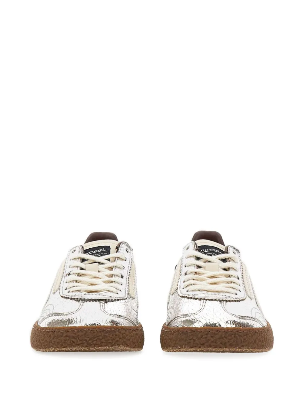 Puraai 6.01 xs sneakers met gebarsten effect Zilver