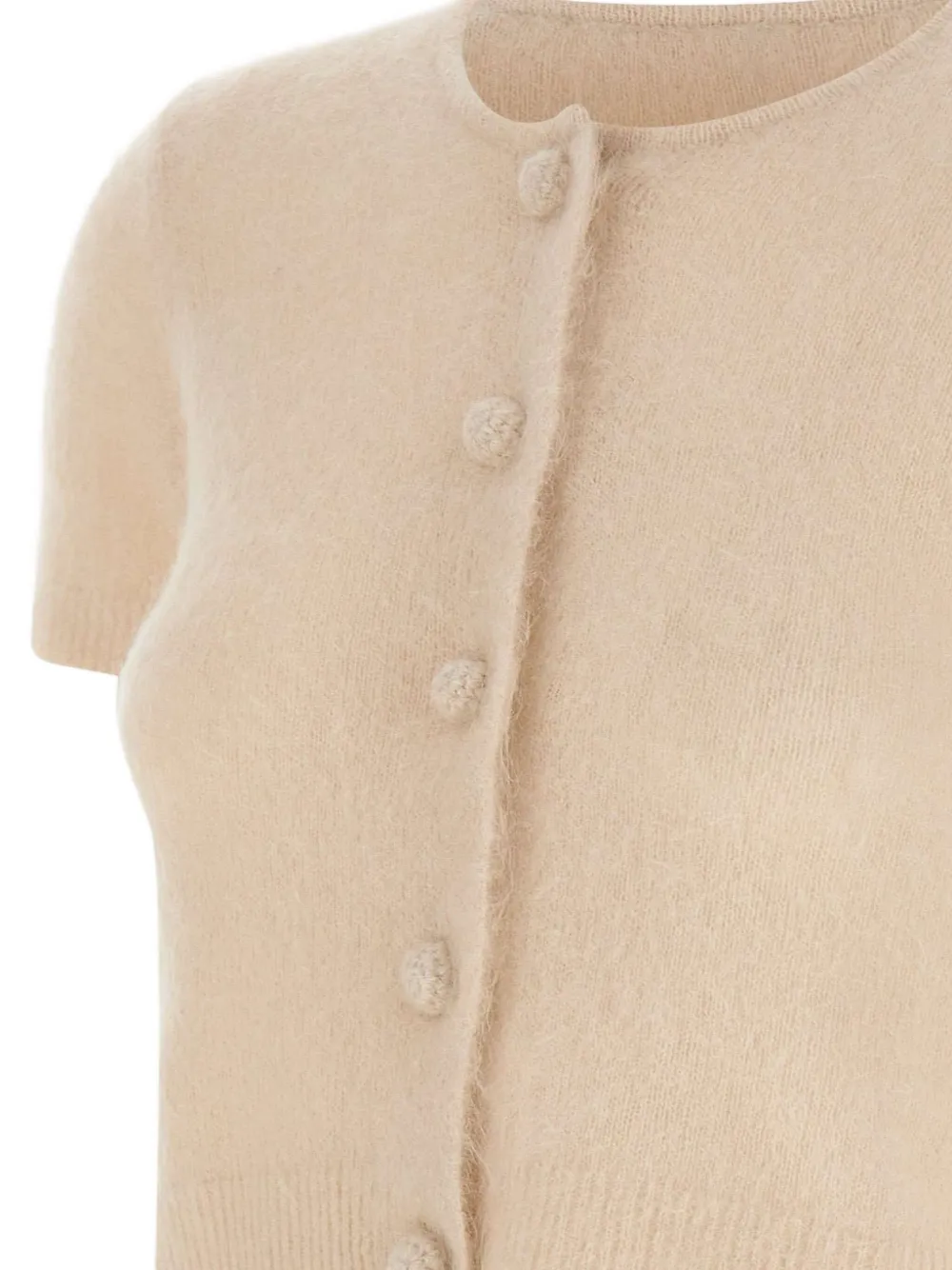 The Garment Buttoned Short-sleeve Roma Mini Knitwear In Neutral
