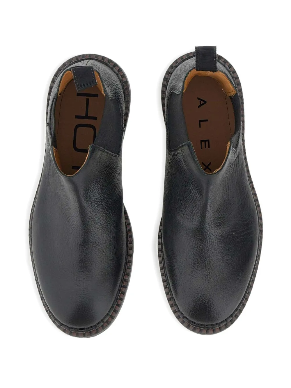 Alexander Hotto Chelsea laarzen met handgestikte lus Zwart