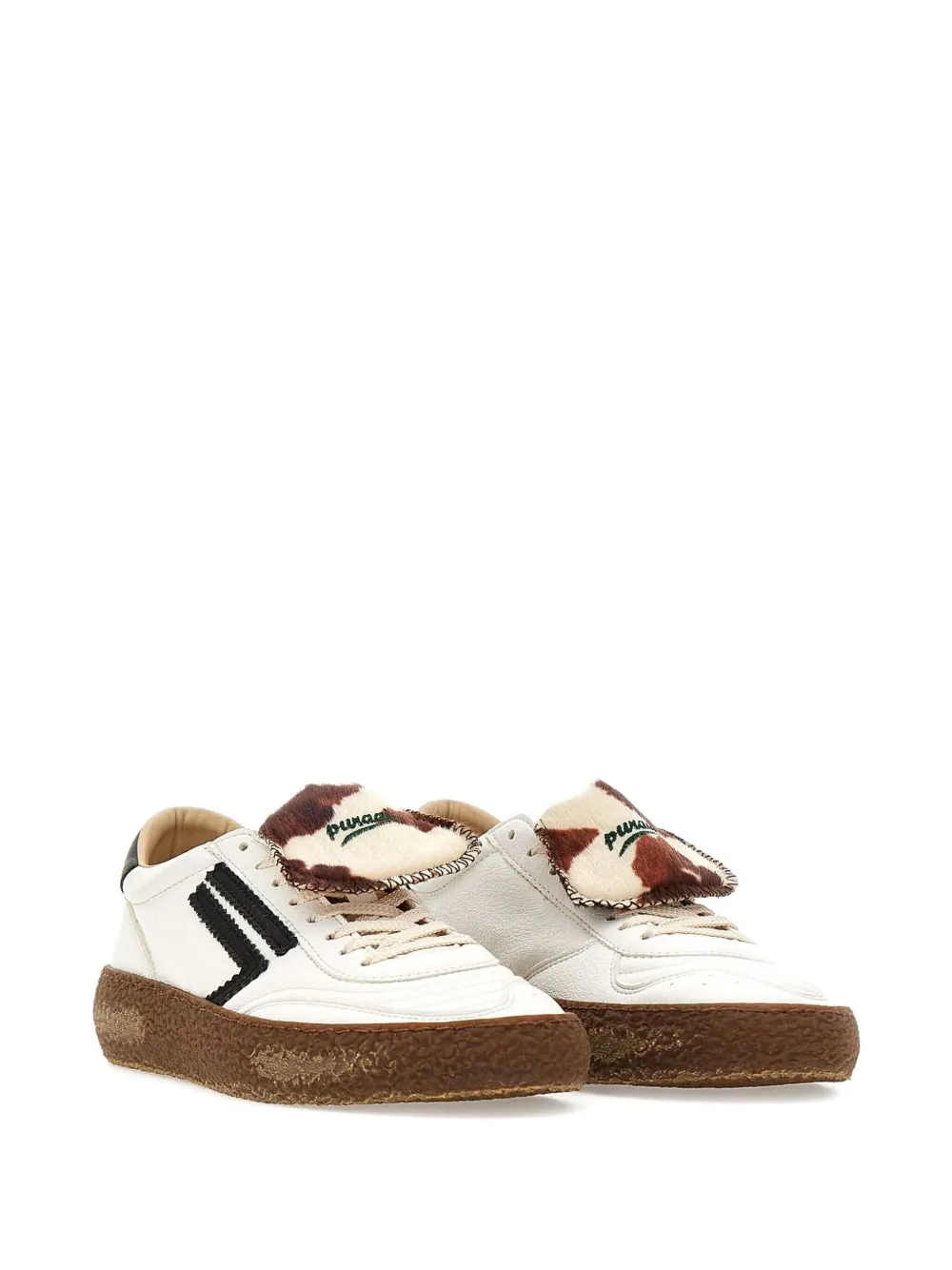 Puraai logo-print tab sneakers - Wit