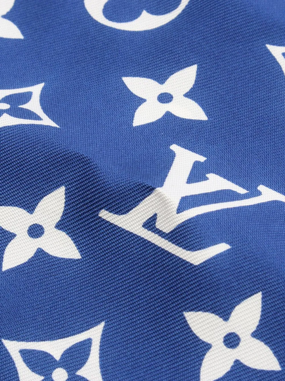Pre-owned Louis Vuitton 2007-2025 Monogram Losange Match Silk Scarf Scarves In Blue
