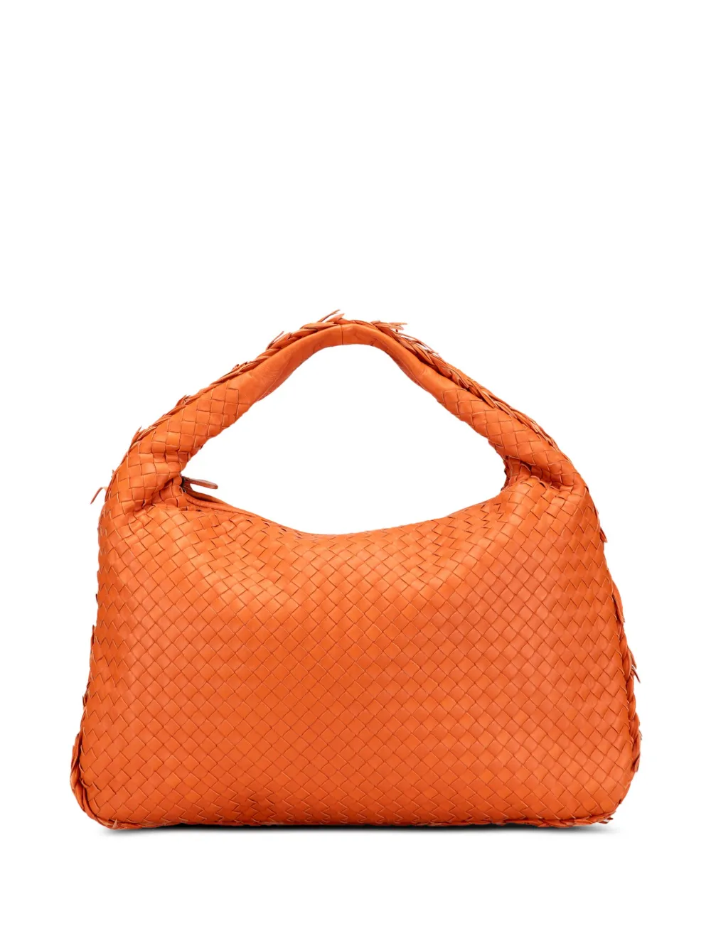 Bottega Veneta Pre-Owned 2011 Medium Nappa Intrecciato Fuzzy Veneta hobo bag | Orange | Image 1