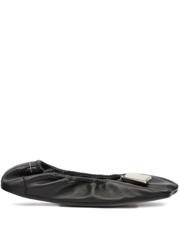 MM6 Maison Margiela Numeric Anatomic Ballerina Shoes in Black