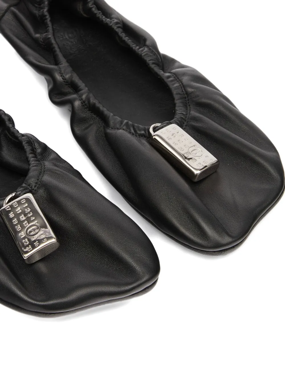 MM6 Maison Margiela Gesmockte ballerina's Zwart