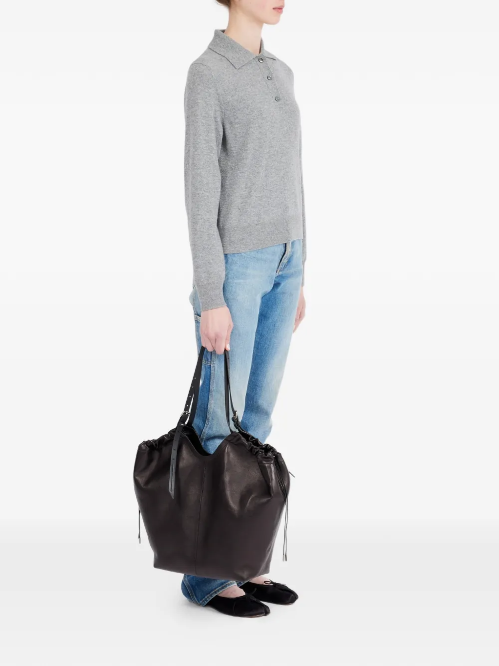 Maison Margiela Shopper met trekkoord - Zwart