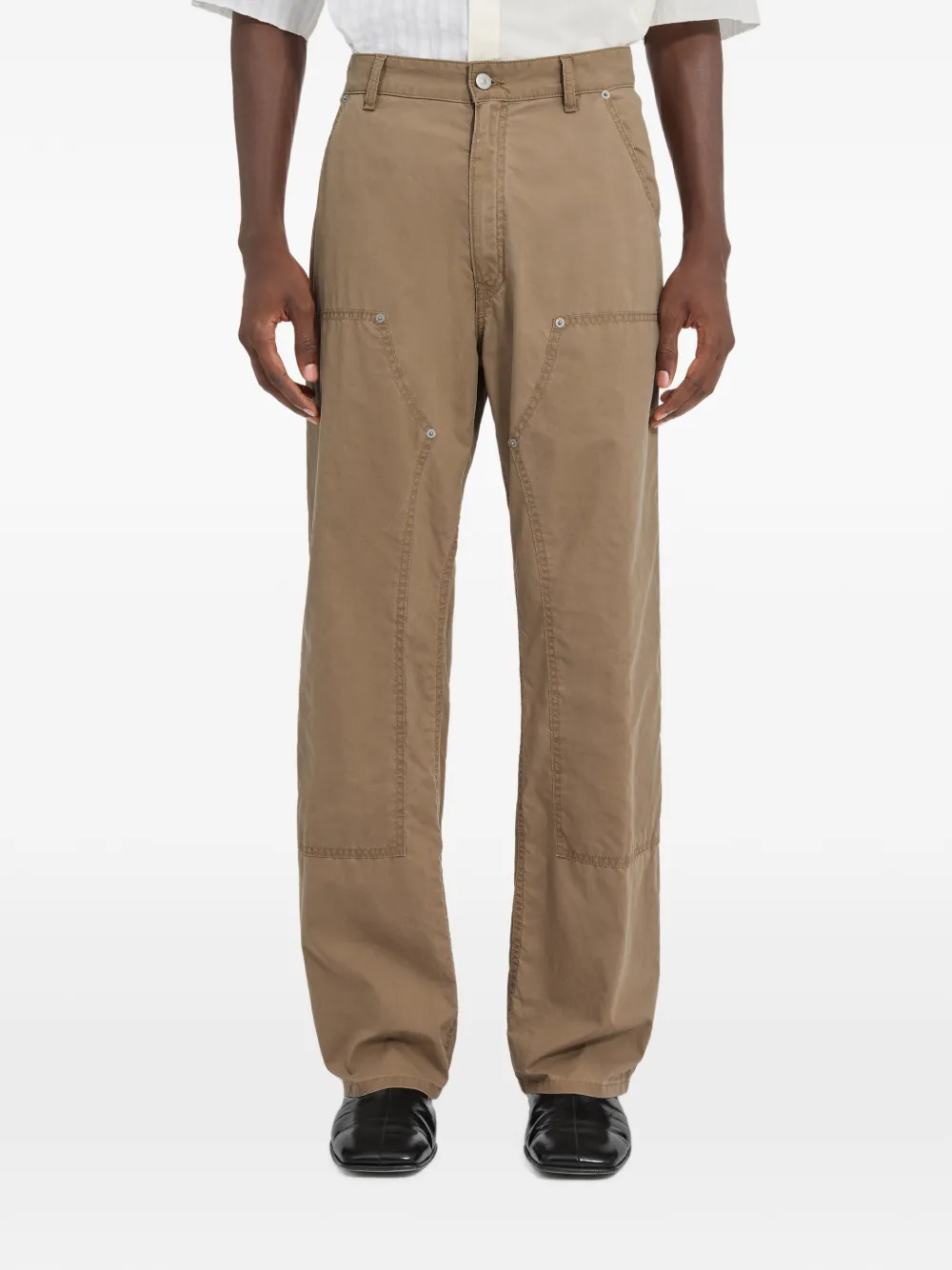 MM6 Maison Margiela Katoenen jeans met vijf zakken Beige