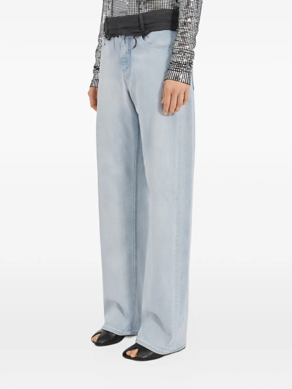 MM6 Maison Margiela Pantalon met 5 zakken Blauw
