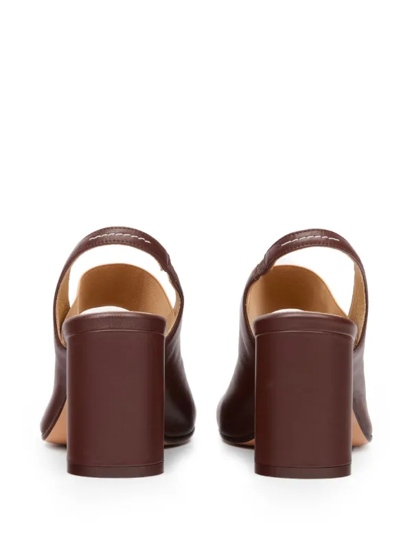 MM6 Maison Margiela オープントゥ サンダル | ブラウン | FARFETCH JP