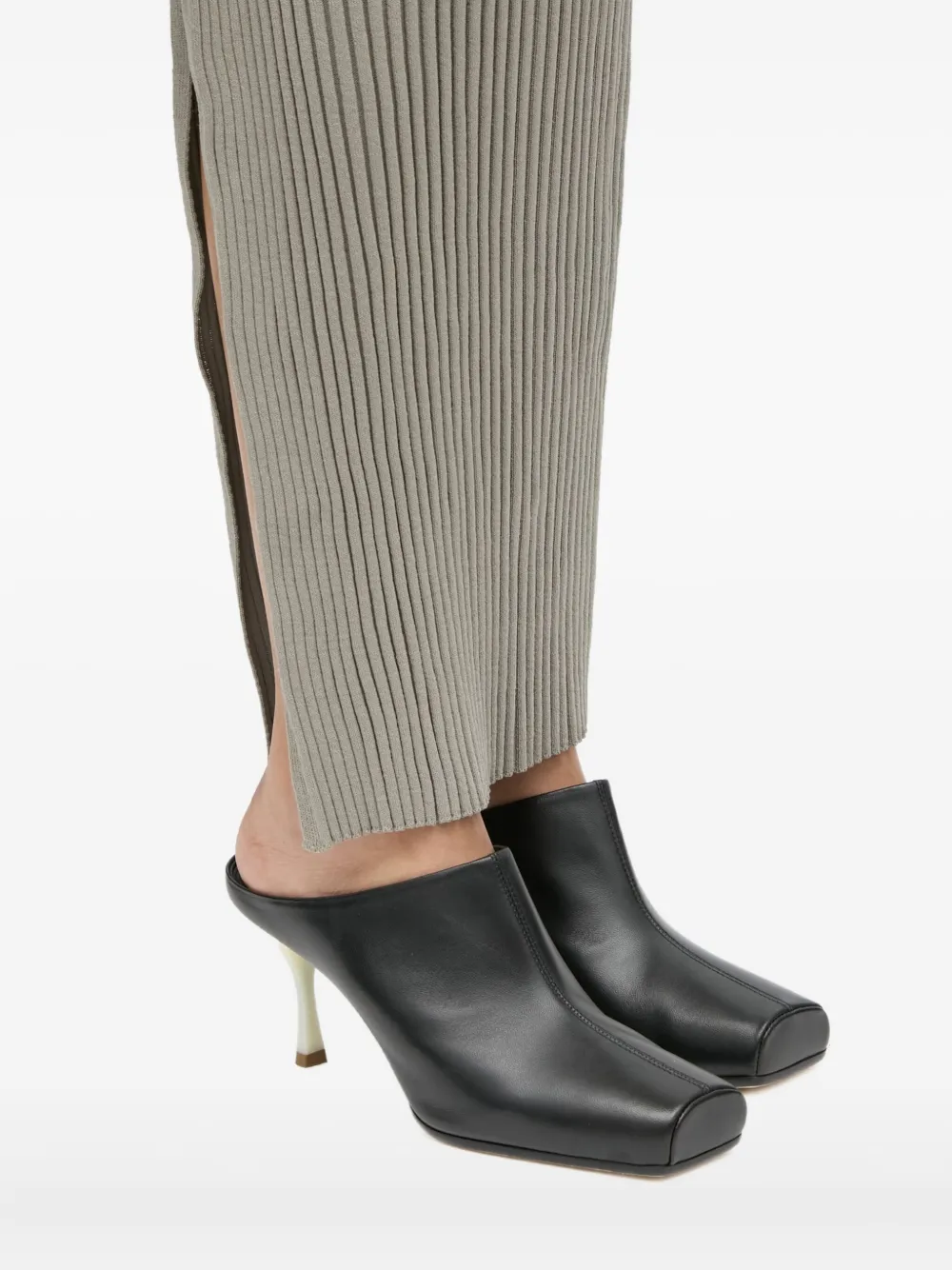 MM6 Maison Margiela Muiltjes met vierkante neus Zwart