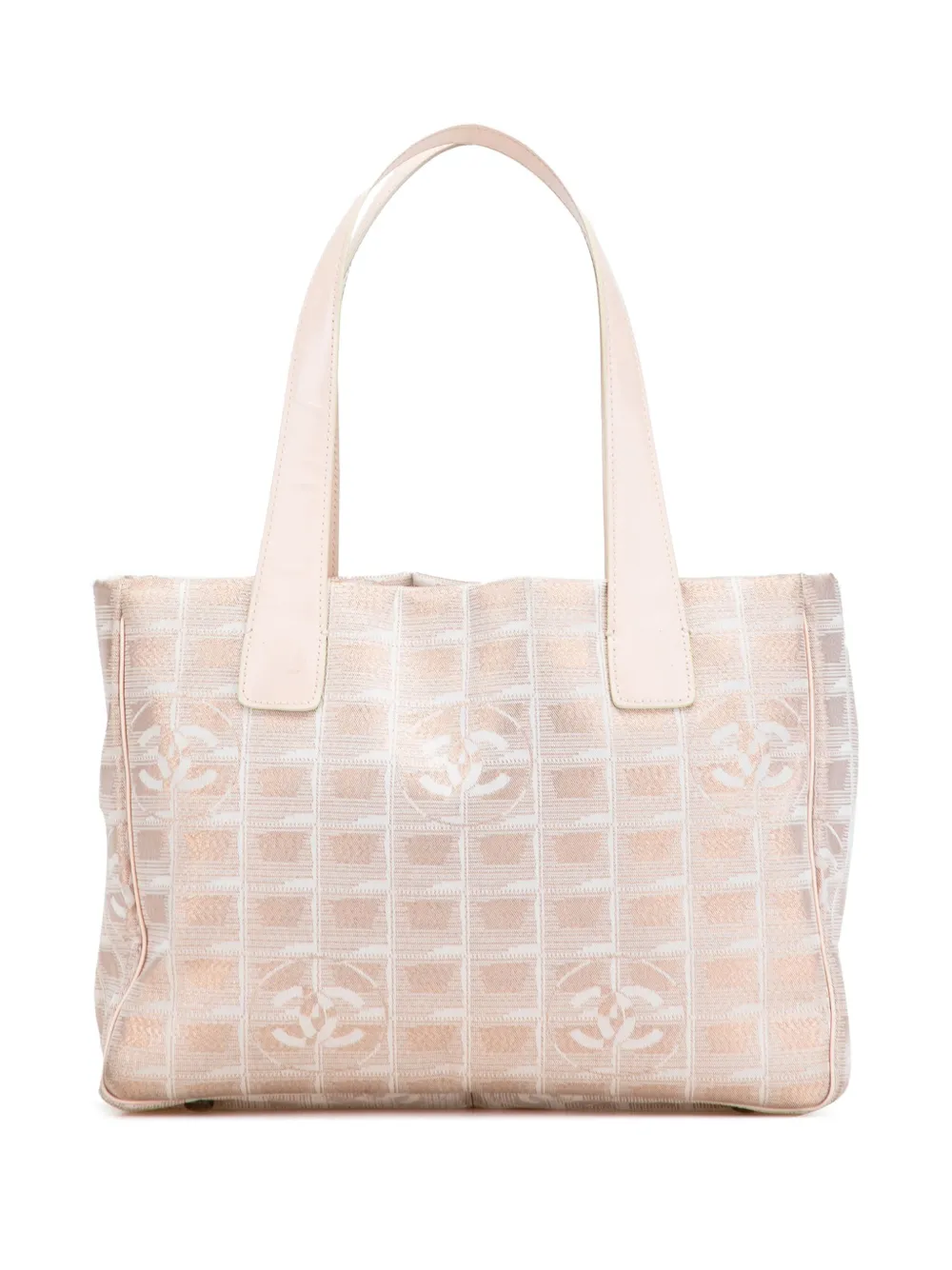 CHANEL Pre-Owned 2004-2005 ニュー トラベル ライン ナイロン トートバッグ - ブラウン CHANEL Pre-Owned 2004-2005 ニュー トラベル ライン ナイロン トートバッグ - ブラウン