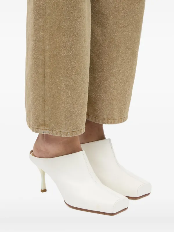 MM6 Maison Margiela square-toe Mules | White | FARFETCH ZA