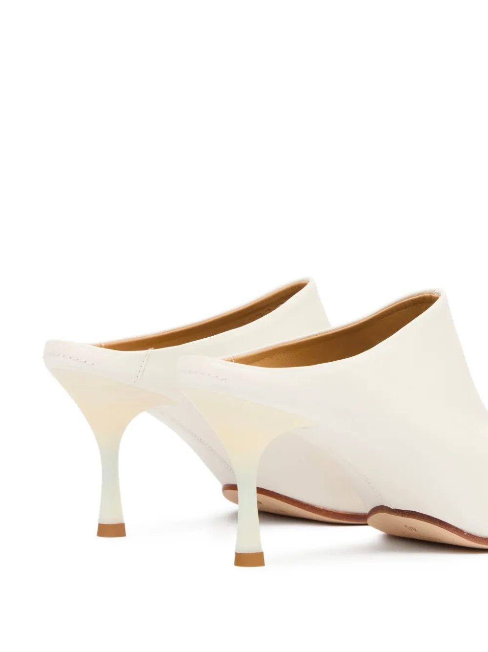 MM6 Maison Margiela Muiltjes met vierkante neus Wit