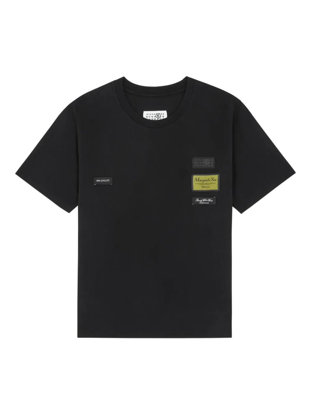 MM6 Maison Margiela T-shirt girocollo con applicazione - Nero
