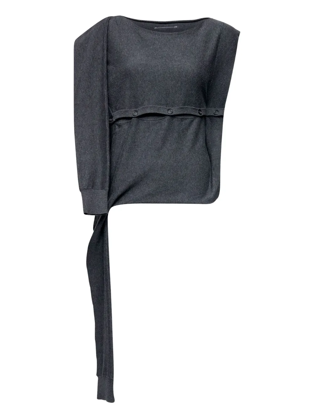 MM6 Maison Margiela T-shirt con bottoni - Grigio