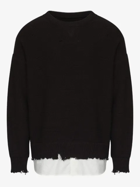 MM6 Maison Margiela distressed hem sweater