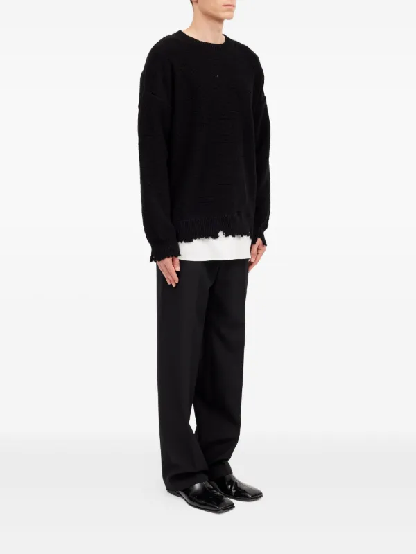 MM6 Maison Margiela crew-neck Sweater | Black | FARFETCH