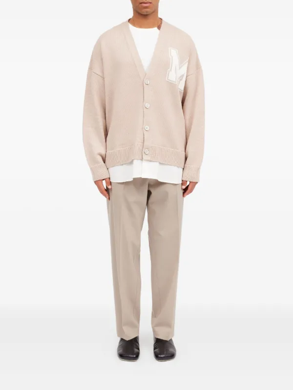 MM6 Maison Margiela Vネック カーディガン | ニュートラル | FARFETCH JP