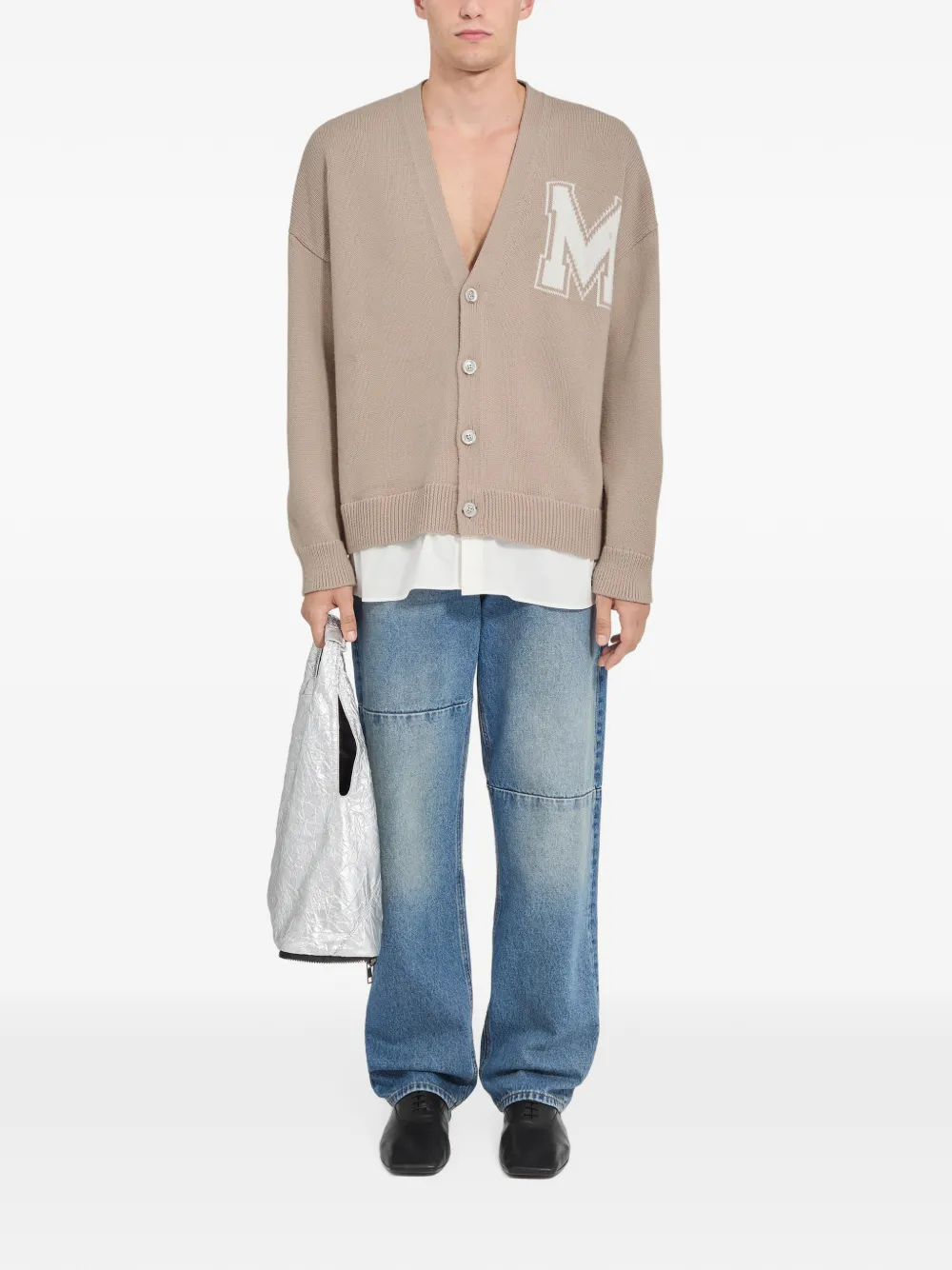 MM6 Maison Margiela Vest met V-hals Beige