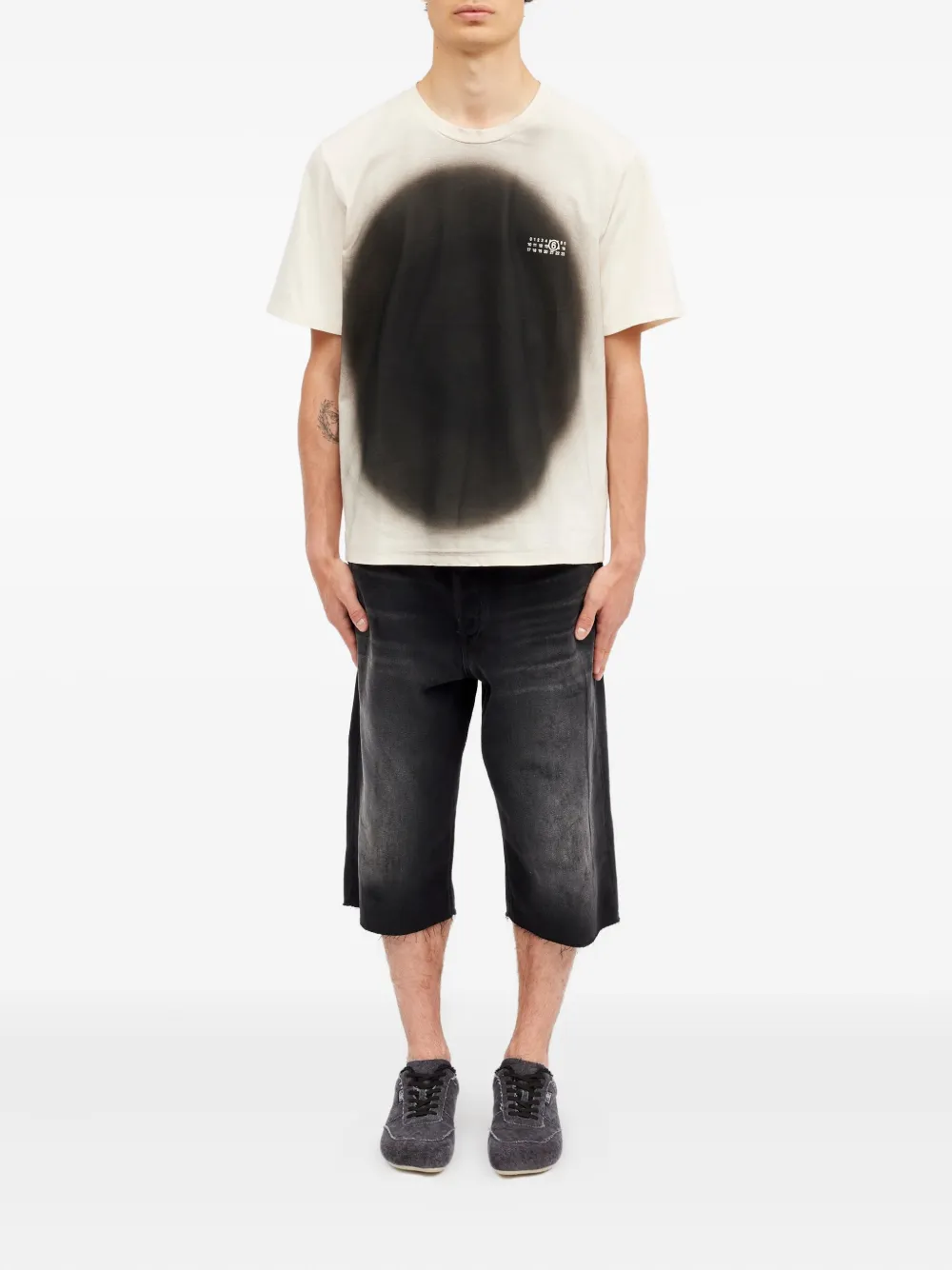 MM6 Maison Margiela T-shirt met ronde hals Beige