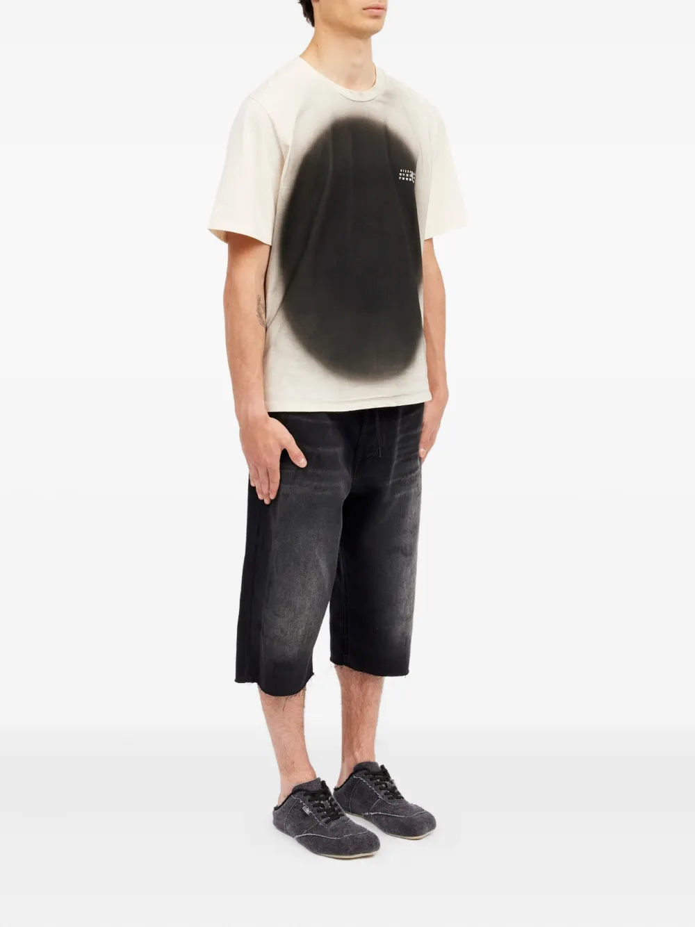 MM6 Maison Margiela T-shirt met ronde hals Beige