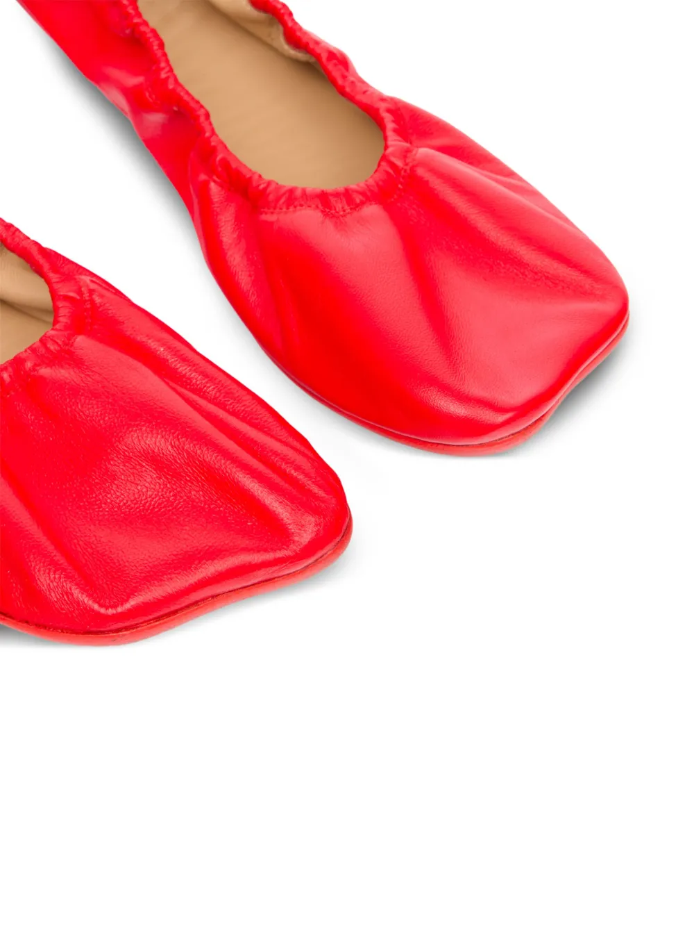 Mm6 Maison Margiela Anatomic Travel Ballerina In Red