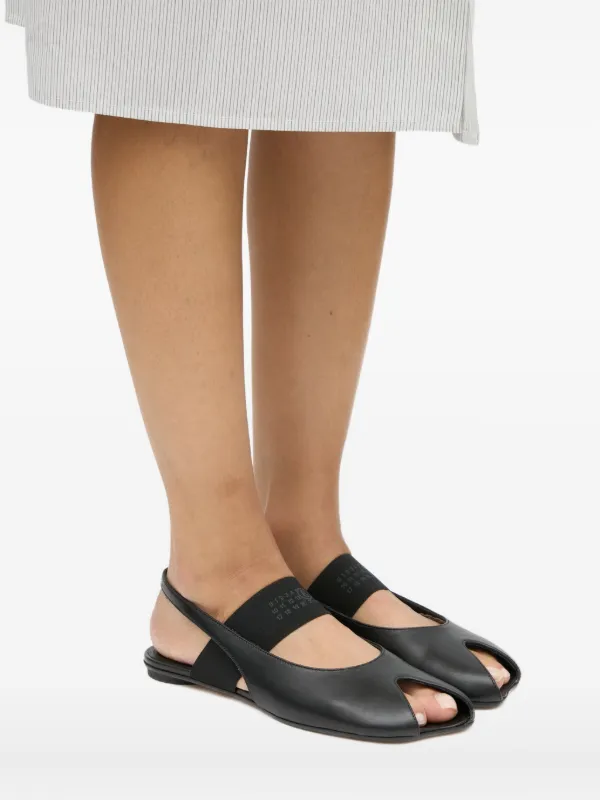 MM6 Maison Margiela オープントゥ サンダル | ブラック | FARFETCH JP