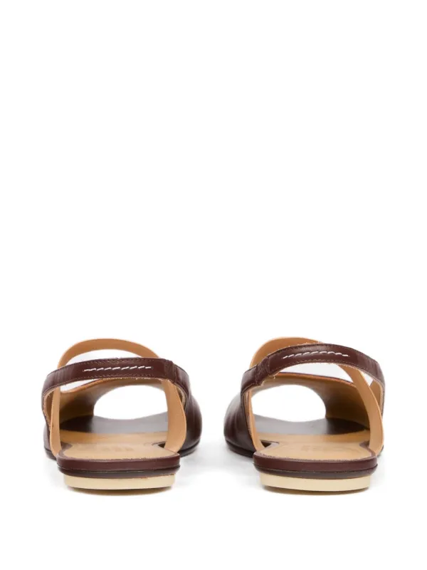 MM6 Maison Margiela Anatomic Numeric Slingback | Brown | FARFETCH
