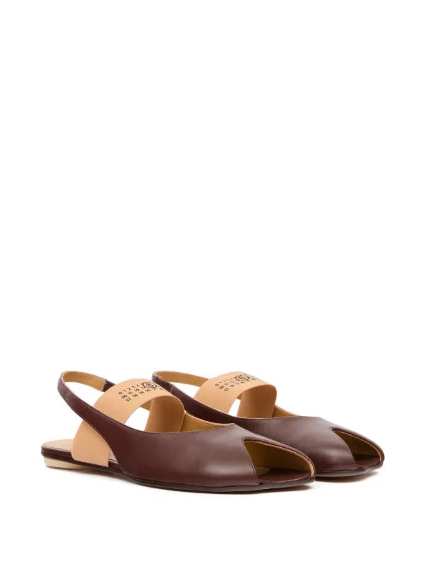 MM6 Maison Margiela Anatomic Numeric Slingback | Brown | FARFETCH JO