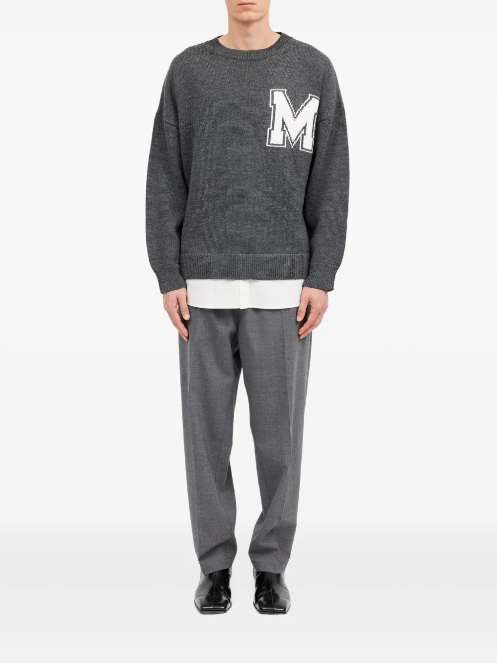 MM6 Maison Margiela Sweater met ronde hals - Grijs